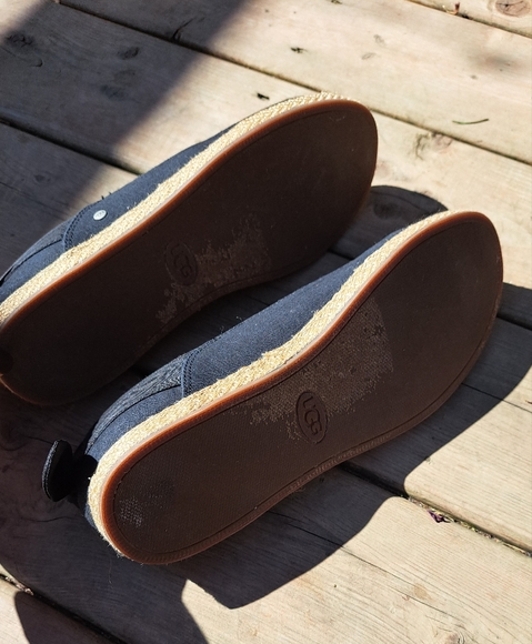 Womens Uggs Canvas /Leather Ballet flats Size 9.5 - Picture 6 of 7